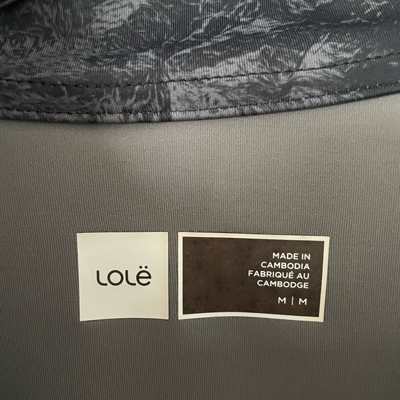Lole Grey Patterned Zip Up Jacket Size M - Picture 4 of 4